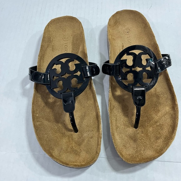 TORY BURCH PATENT LEATHER MILLER CLOUD SANDAL - Picture 3 of 16